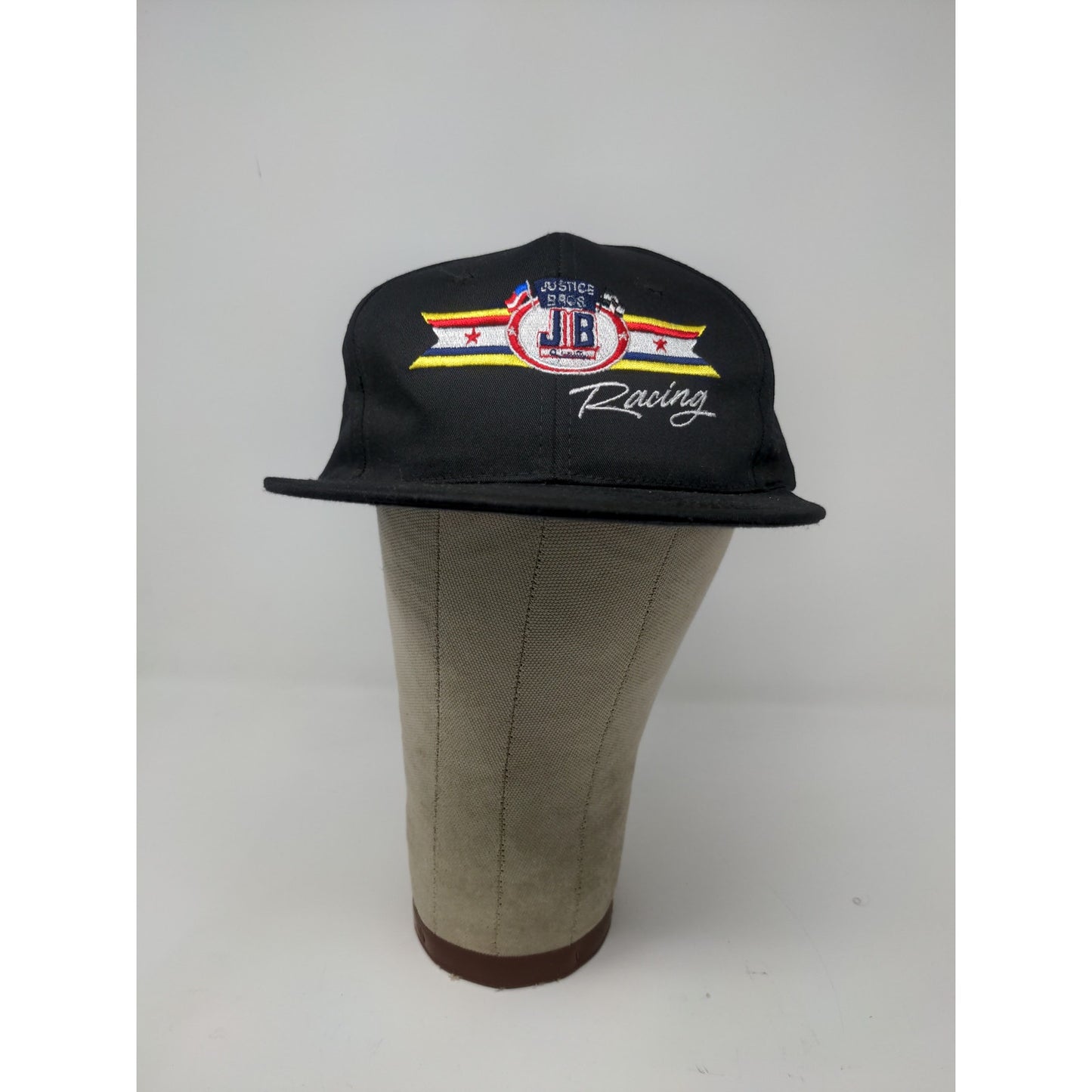 JB Justice Bros Racing Snapback Adjustable Hat Embroidered Logo Black