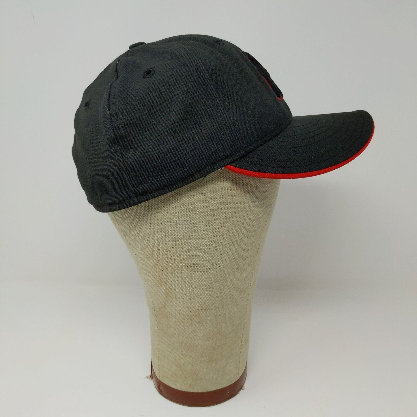 New Era 59Fifty MLB New York Yankees Black Red Baseball Cap Hat Size 7 1/8 Logo
