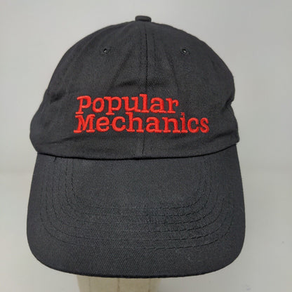 Popular Mechanics Men's Strapback Hat Black Embroidered Logo