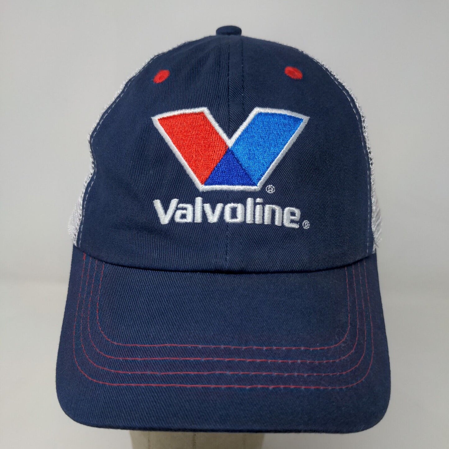 Valvoline Men's Snapback Mesh Back Hat Blue White OSFA Embroidered Logo