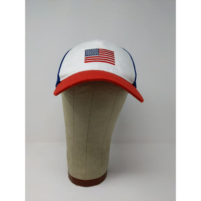 Target Patriotic American Flag Red White & Blue Slideback Hat Embroidered