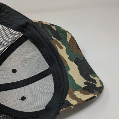 Diesel Power Mens Snapback Camo Patriotic Hat Black Meshback Patch Flag Logo