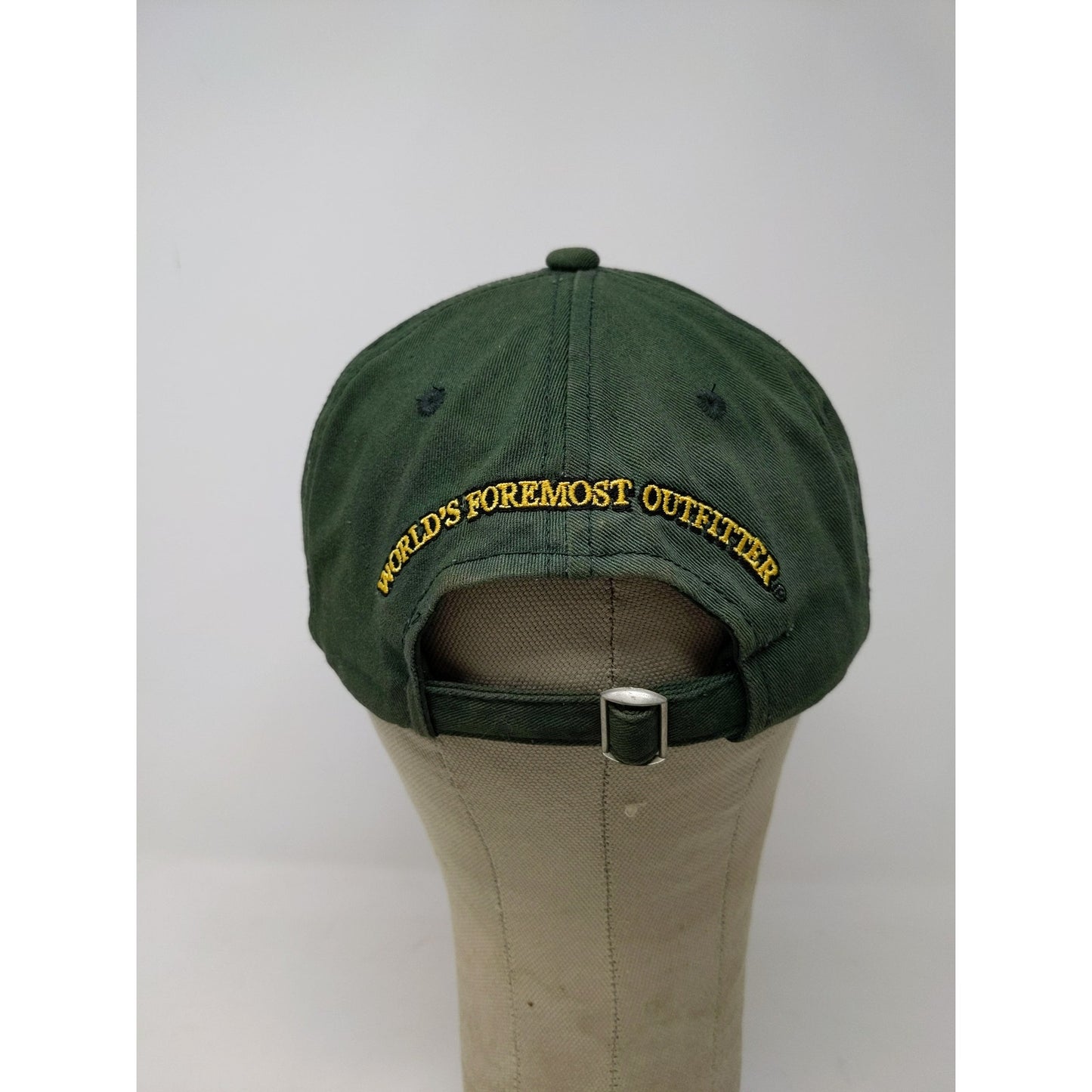 Cabelas Outdoor Outfitter Slideback Hat Green Embroidered Logo OSFA Adjustable