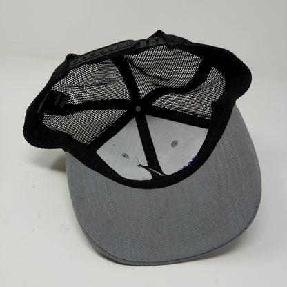 Port Authority Youth Boys Embroidered L Snapback Mesh Back Hat Gray Black