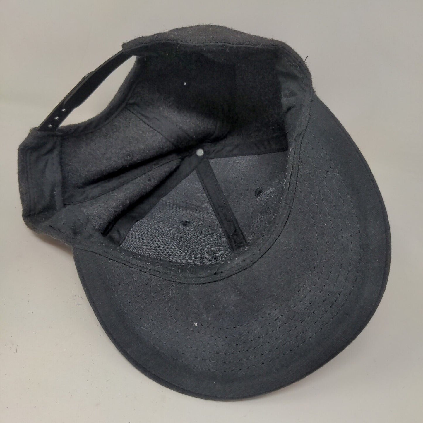 Unbranded Men's Snapback Hat Black Blank Knit Vent Holes Adjustable