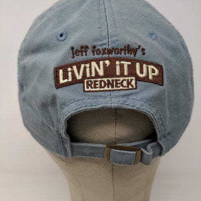 Jeff Foxworthy Livin' It Up Redneck Slideback Hat Blue Adjustable Embroidered