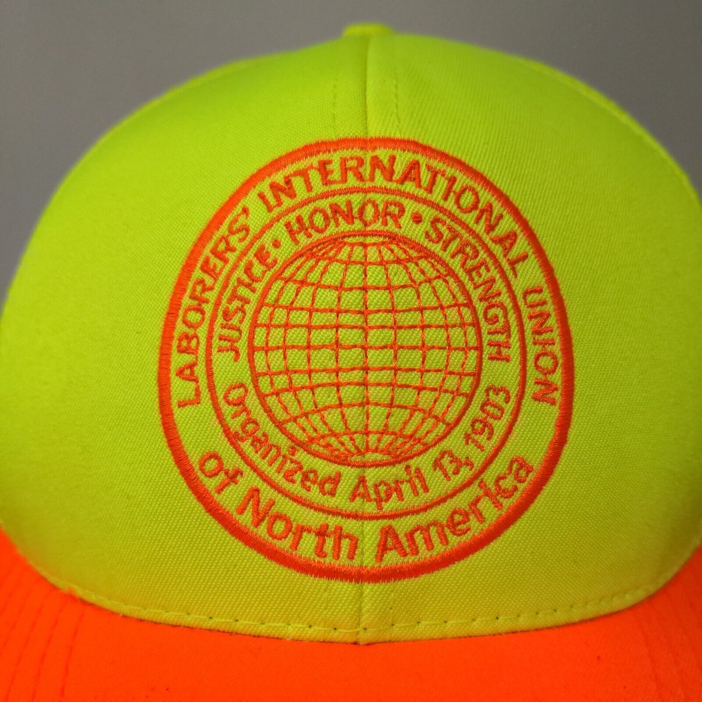 Laborer's International Union Men's Strapback Hat Local 120 Green Union USA