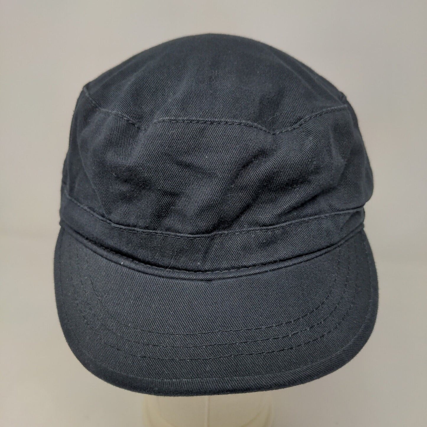 H&M Women's Slideback Cadet Cap Black Size M 58 Blank 100% Cotton