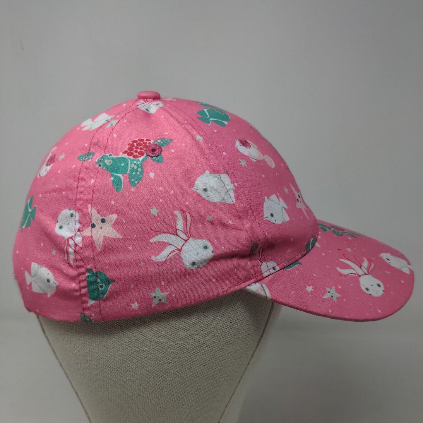 Banana Boat Girl's Strapback Hat Pink Size OS Graphic Fish Ocean Creatures