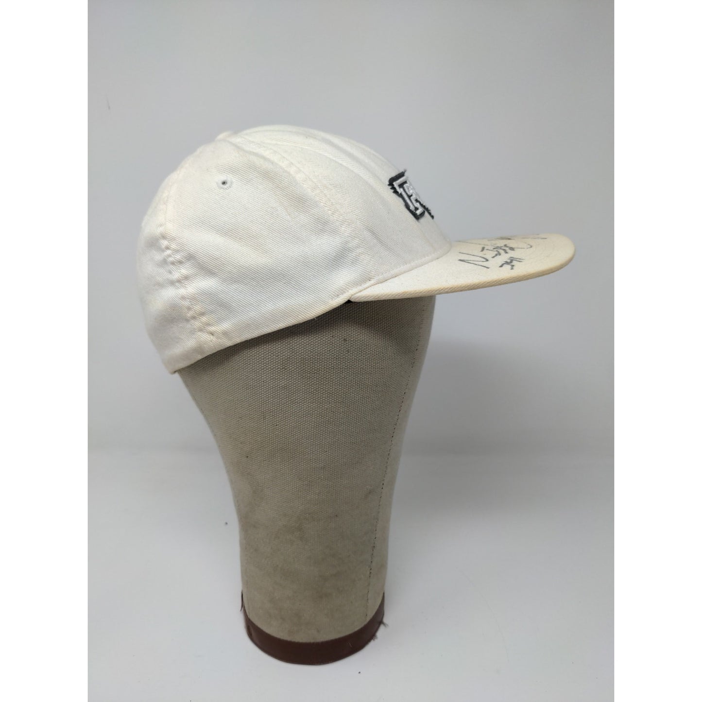 Fox Racing FlexFit Hat Embroidered Logo White SZ S/M Autographed Stains