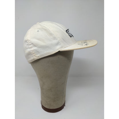 Fox Racing FlexFit Hat Embroidered Logo White SZ S/M Autographed Stains