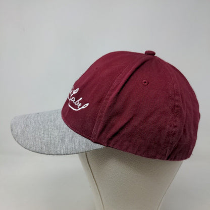 Simen Men's Snapback Hat Red Burgundy Size OS Embroidered Private Label Logo