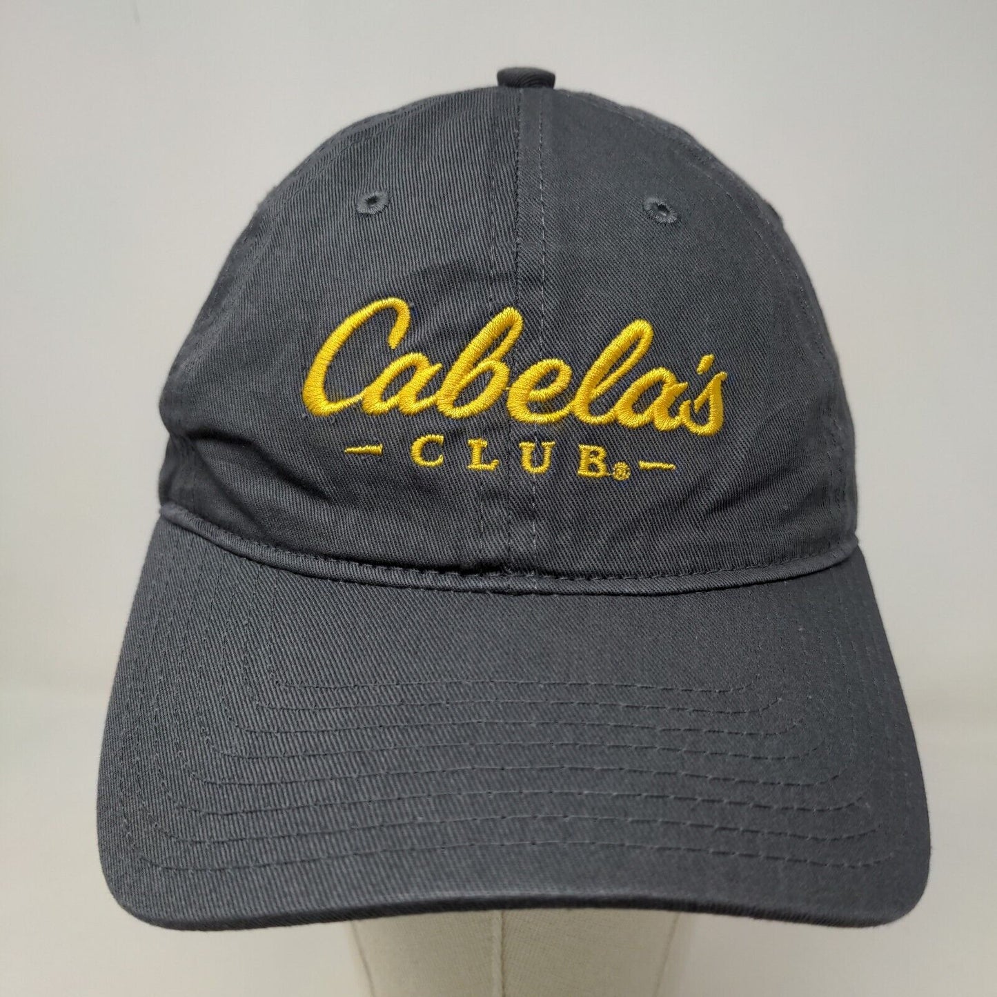 Cabela's Club Men's Slideback Hat Gray Size OSFM Embroidered Logo