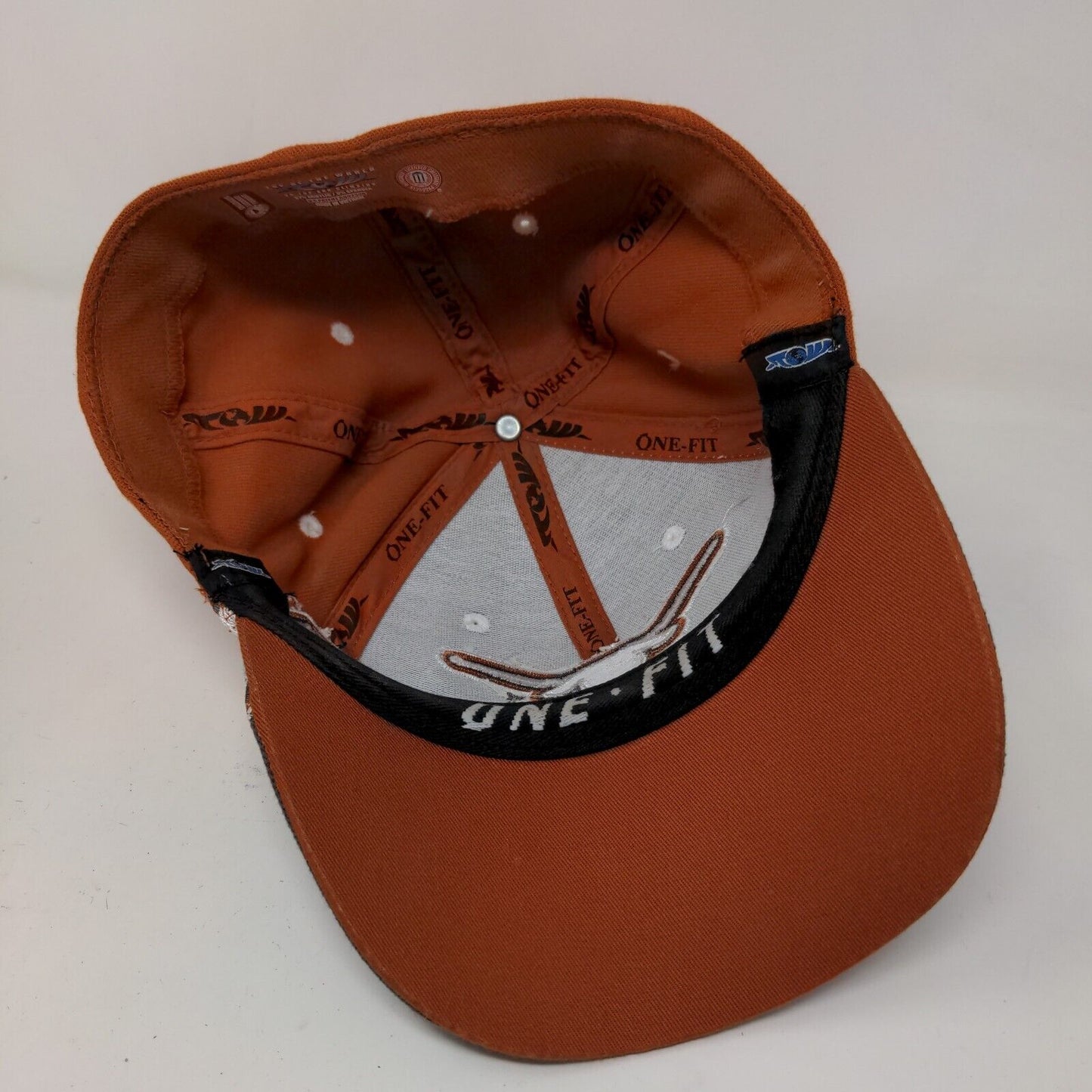 Top of the World Mens Fitted Hat Multicolor Texas Longhorns Embroidered Big Logo