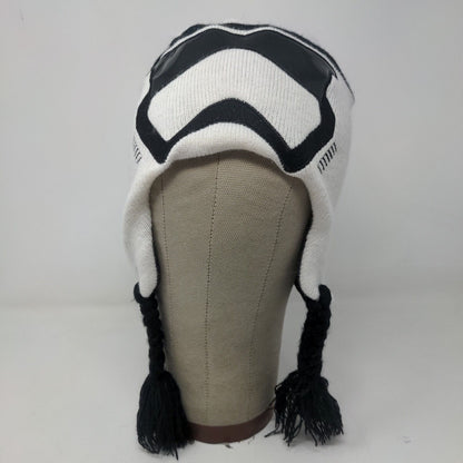 Star Wars Boys First Order Stormtrooper Knit Beanie Hat White Black