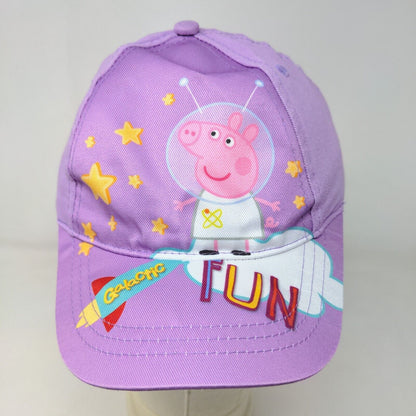 Peppa Pig Girls Strapback Hat Purple Size OS Big Space Astronaut Logo