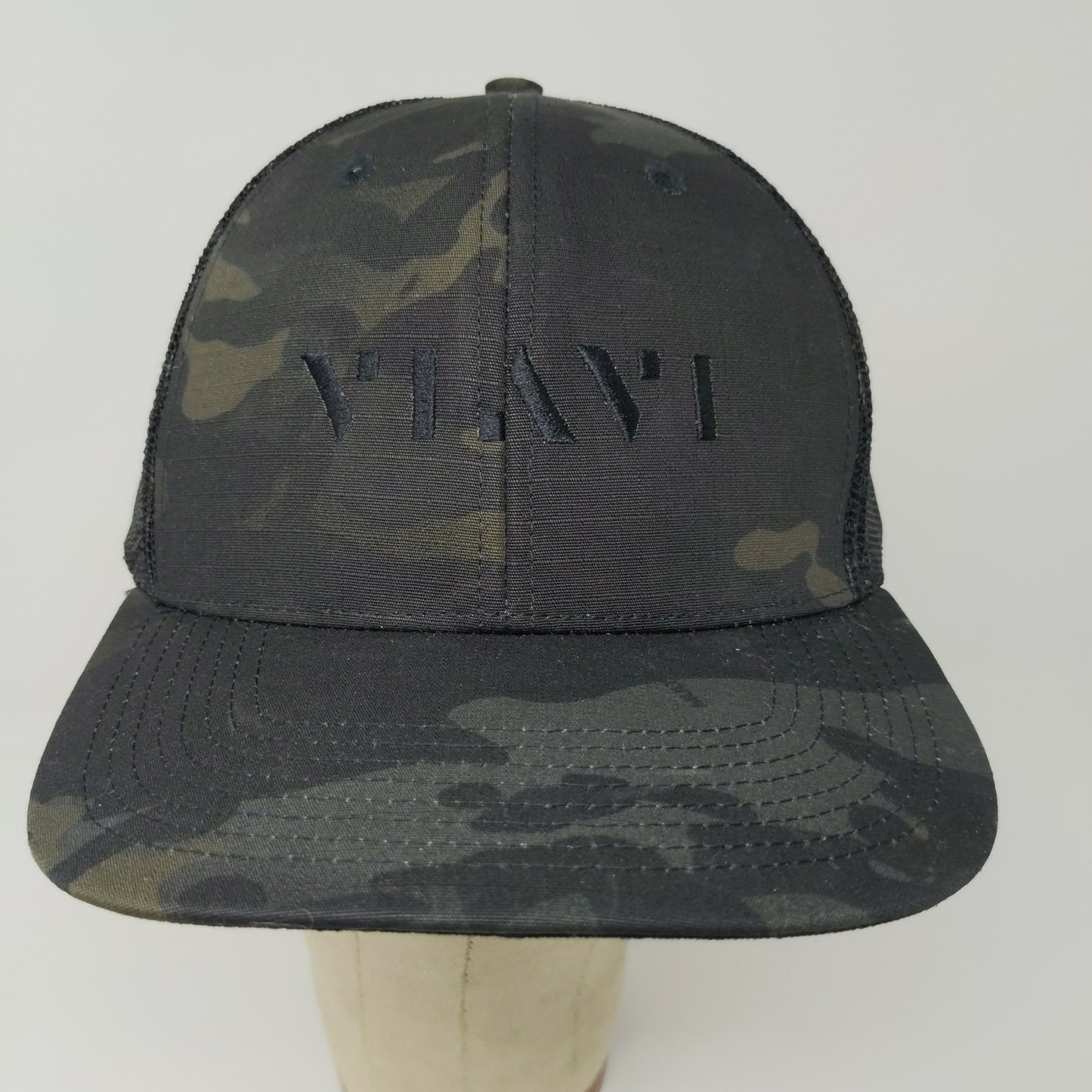 Cap America Snapback Meshback Hat Black Dark Green Camo Embroidered