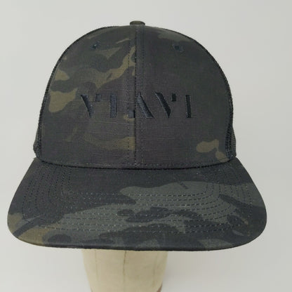 Cap America Snapback Meshback Hat Black Dark Green Camo Embroidered