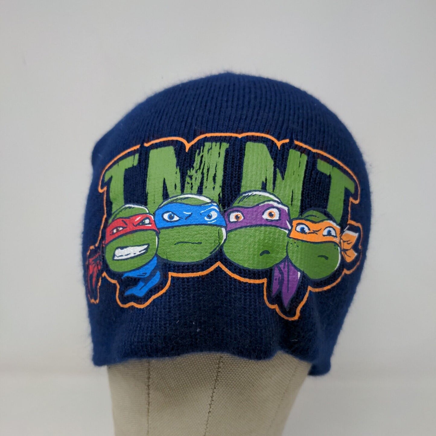 TMNT Teenage Mutant Ninja Turtles Boys Beanie Hat Blue OSFM Graphic Logo