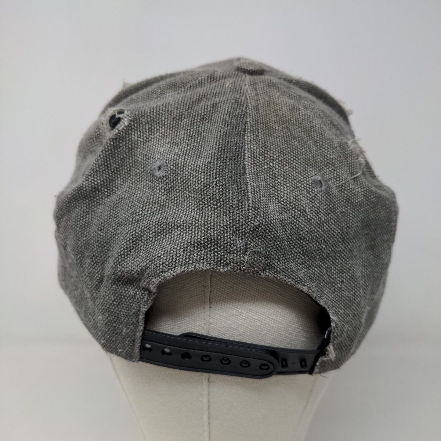 Unbranded Men's Snapback Hat Gray Adjustable Blank Distressed Accents