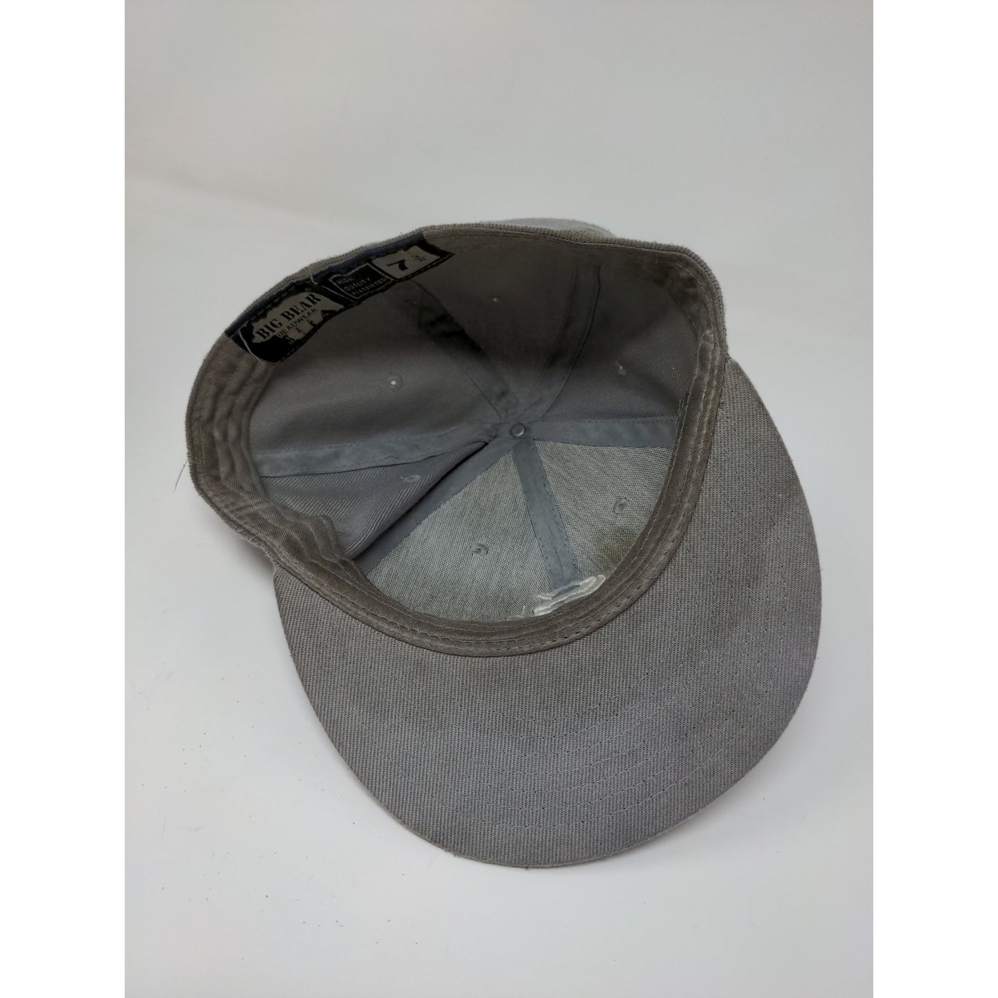 MLB Chicago White Sox Fitted Hat Size 7 3/8 Gray Big Bear Cap Embroidered Logo