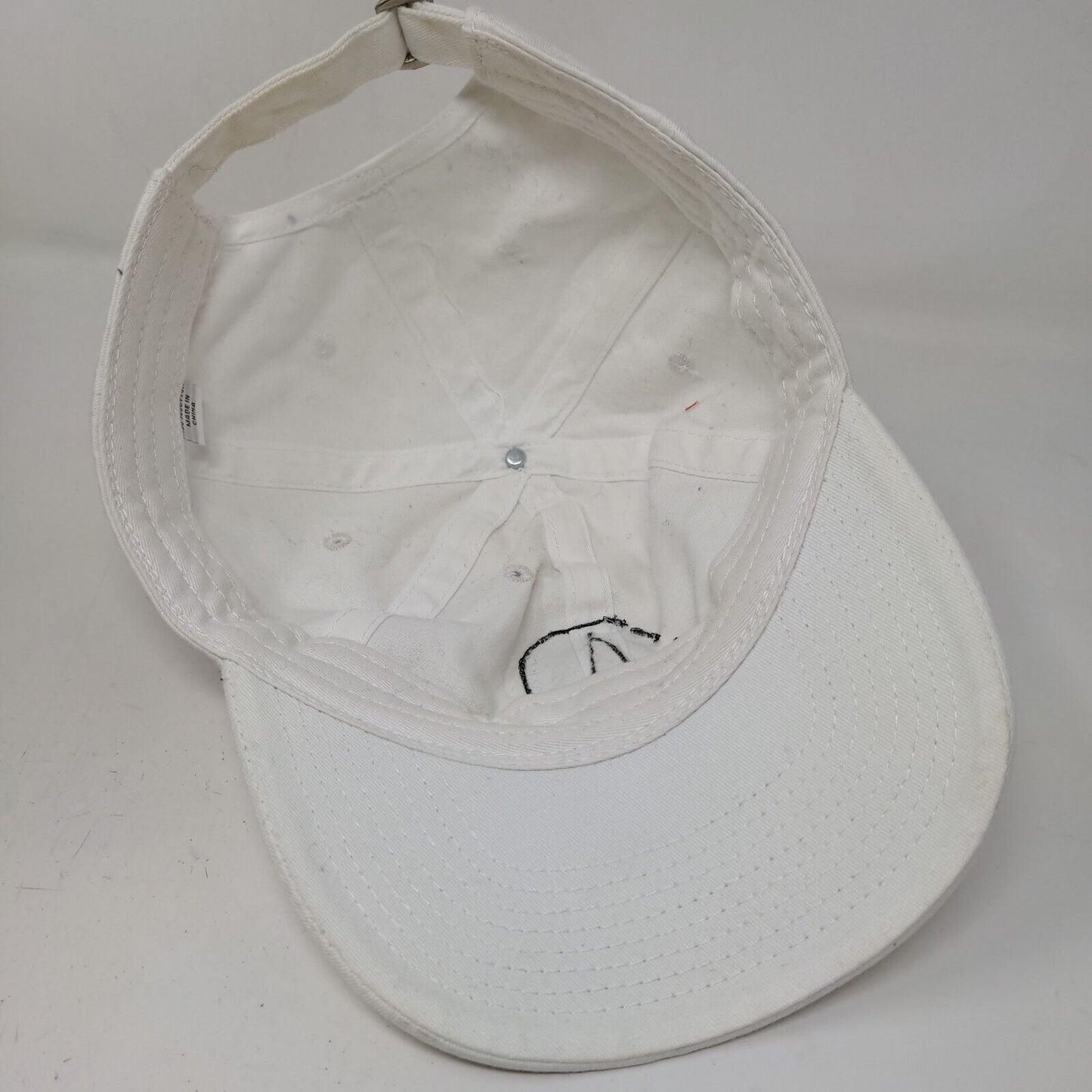 Sam Smith Men's Slideback Hat White Adjustable Embroidered Logo 100% Cotton