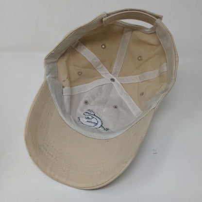 St. Maarten D.W.I Men's Strapback Hat Tan Adjustable Embroidered Lizard Logo