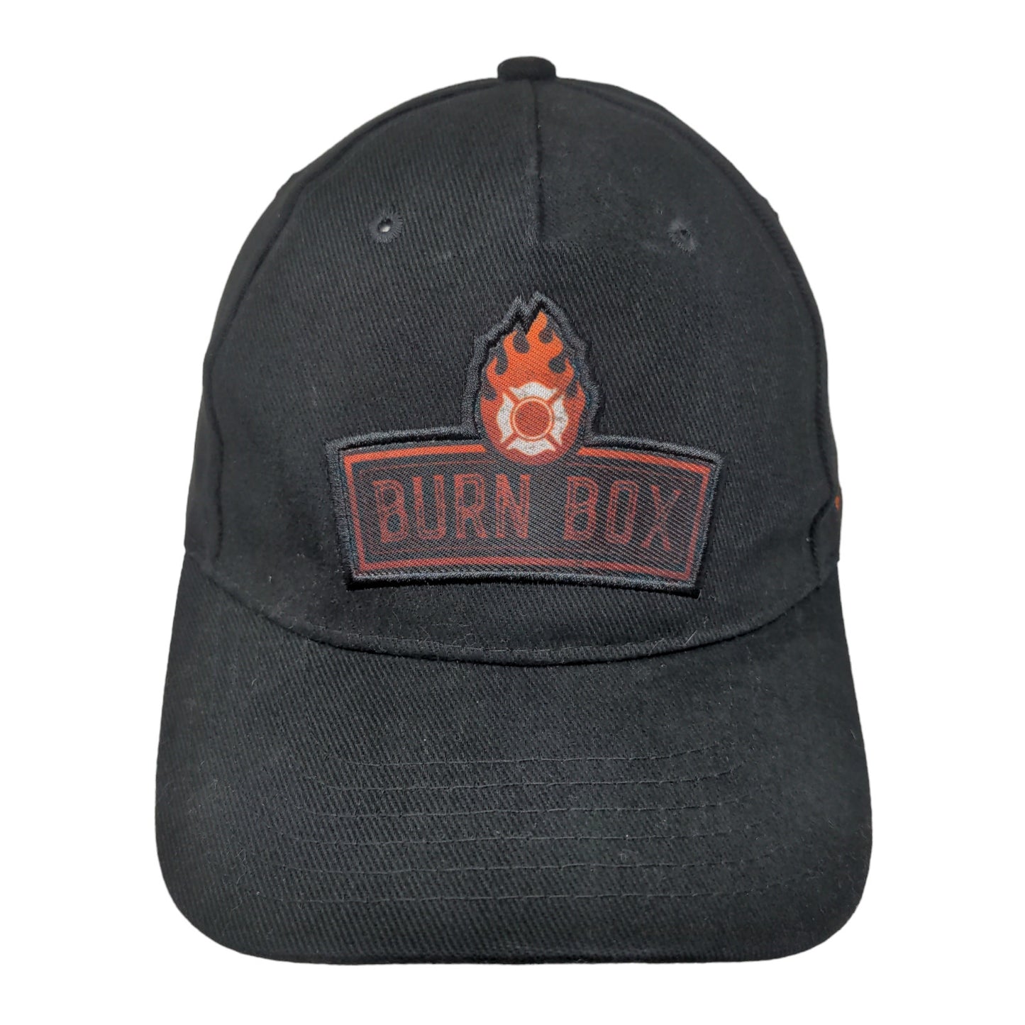 Burn Box Men's Double Snapback Hat Black OSFM 100% Cotton Embroidered Logo