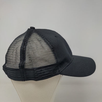 Nissin Men's Strapback Mesh Back Hat Black Adjustable Graphic Bee Logo