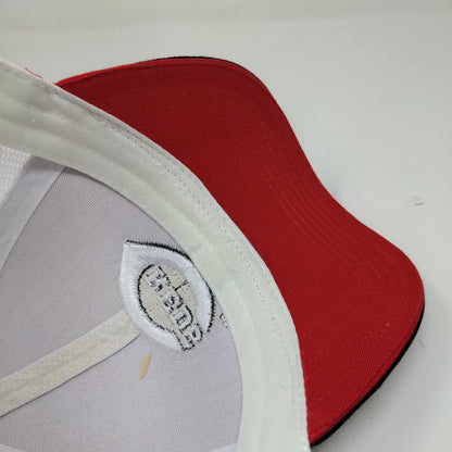 Cincinnati Reds MLB Snapback Mesh Back Hat Gold White Adjustable Montgomery Inn