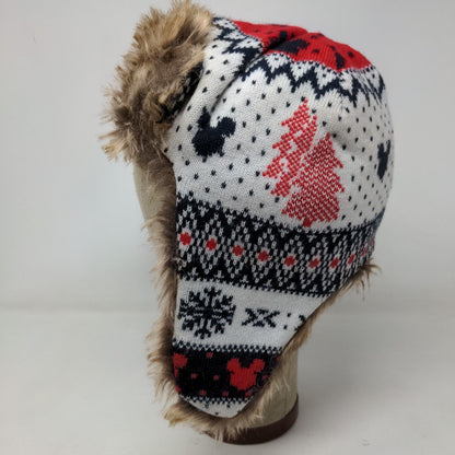 Baby Gap Disney Trapper Hat Knit Fleece Lined Multi Size S/M Fair Isle