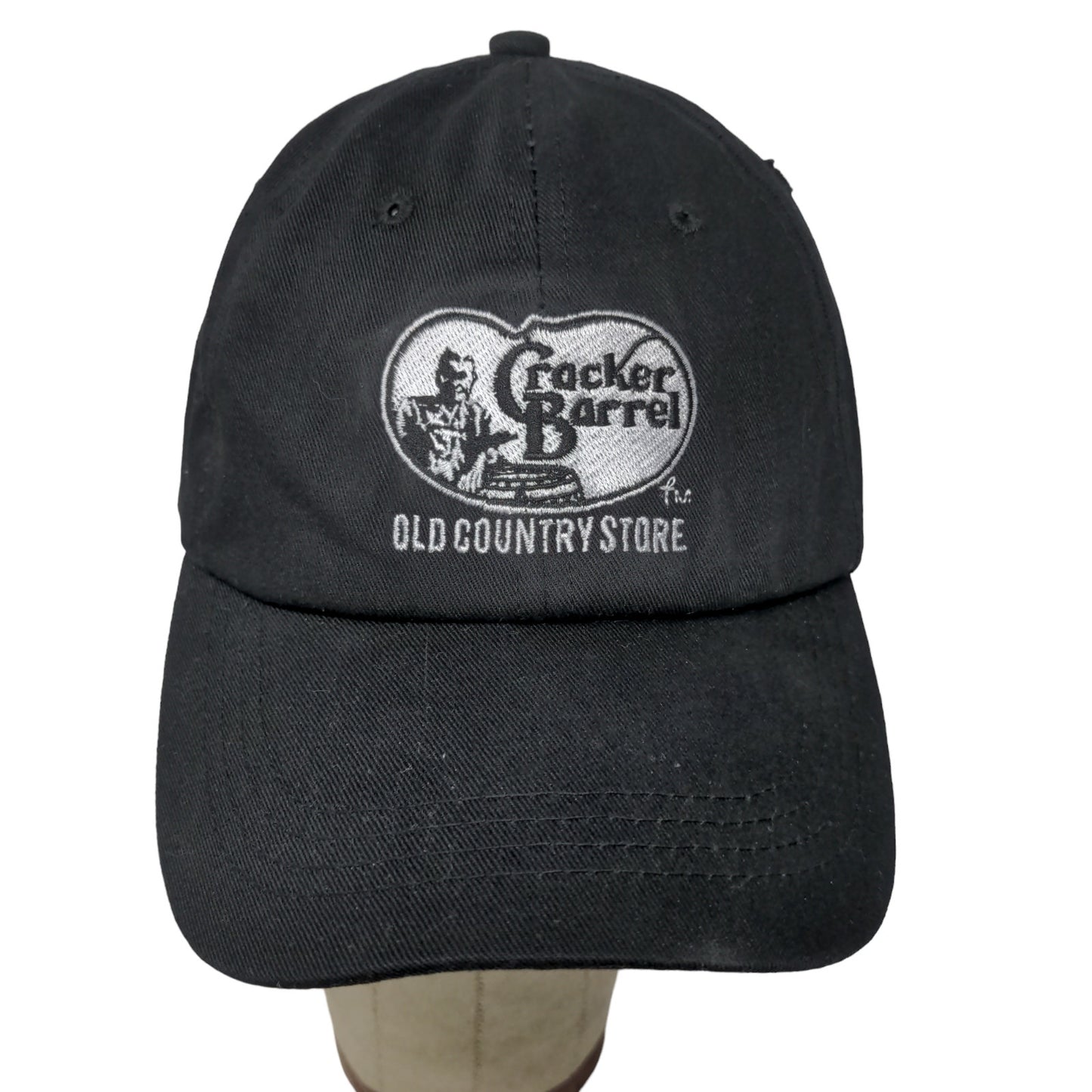 Cracker Barrel Strapback Hat Black Adjustable Embroidered Logo