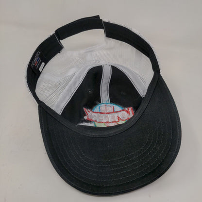 Cap America Men's Strapback Mesh Back Hat Black White Indiana Hoosier Lottery