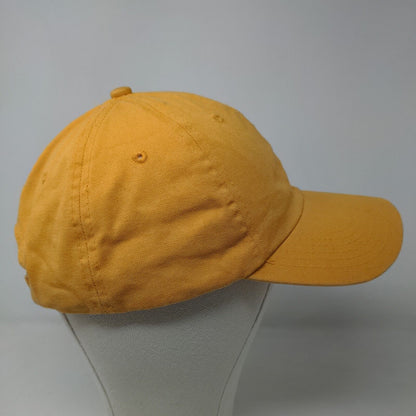 Unbranded Men's Slideback Hat Orange Size OSFM Blank Adjustable 100% Cotton