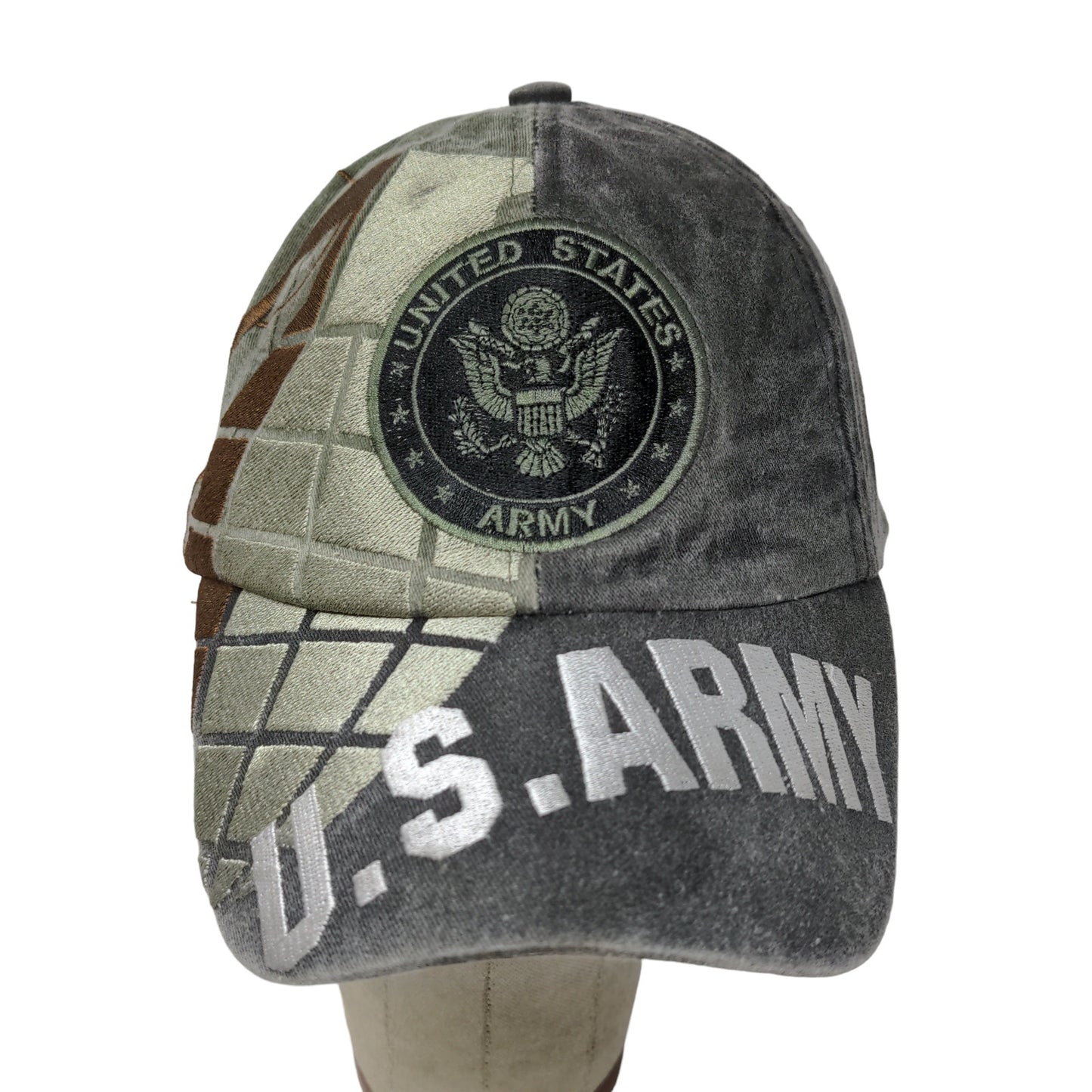 Eagle Crest U.S. Army Strapback Hat Gray OSFM Embroidered Logo