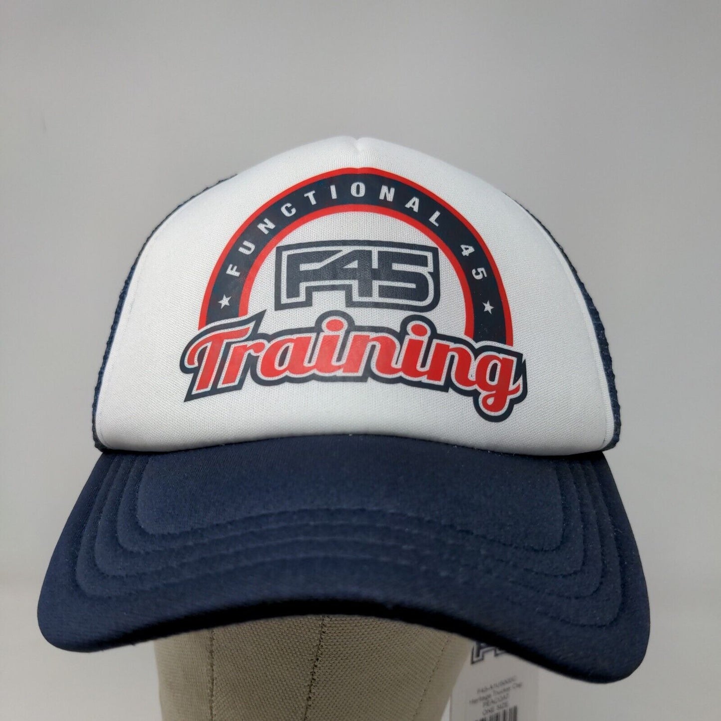 Functional 45 Men's Snapback Mesh Back Hat Blue White Size OS