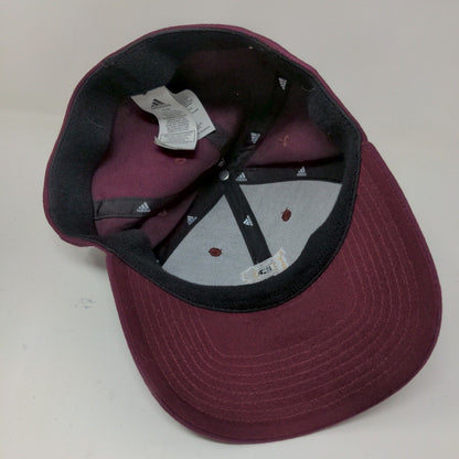 Adidas Mens Fitted Hat Purple Burgundy Size S/M Embroidered B Logo