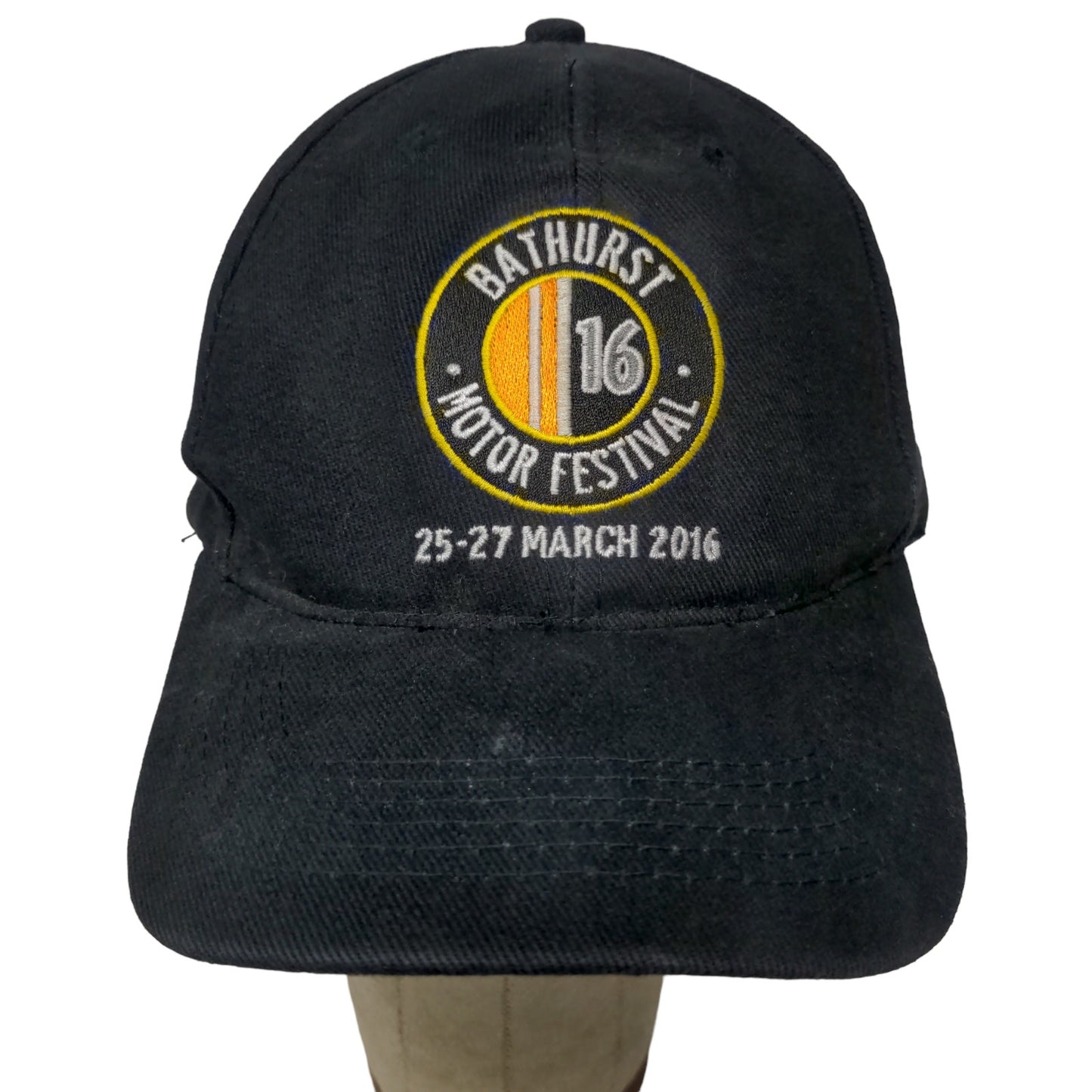 Bathurst Motor Festival 2016 Strapback Hat Black OSFA Embroidered Logo