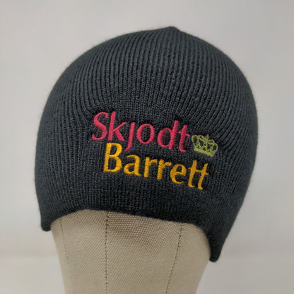 Skjodt Barret Men's Employee Beanie Hat Cap Black OSFA Embroidered Logo