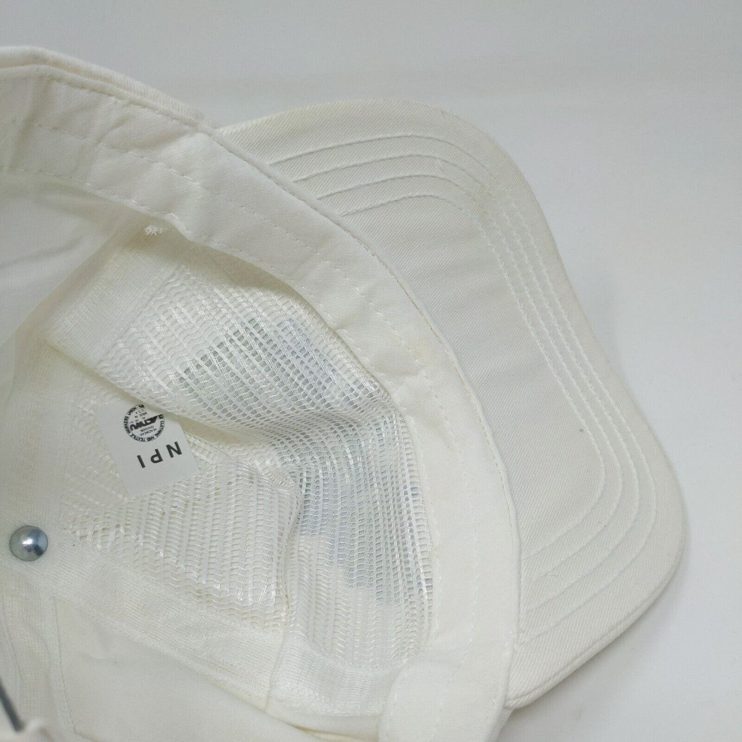 Vintage GM UAW Health & Safety Truck White Slideback Adjustable Hat Cap Men