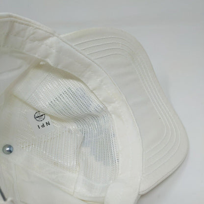 Vintage GM UAW Health & Safety Truck White Slideback Adjustable Hat Cap Men