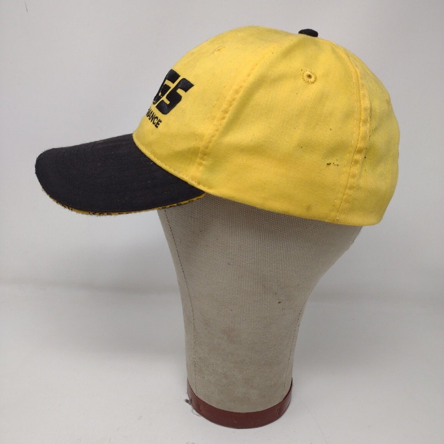 Jegs High Performance Mens Strapback Hat Yellow Black Embroidered Logo