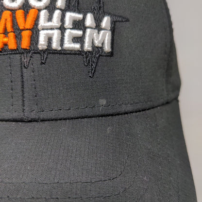 All Out Mayhem Men's Strapback Hat Black Adjustable Embroidered Logo