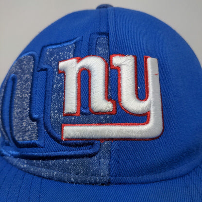 Reebok Men's NFL On Field New York Giants Fitted Hat Blue Small Embroidered