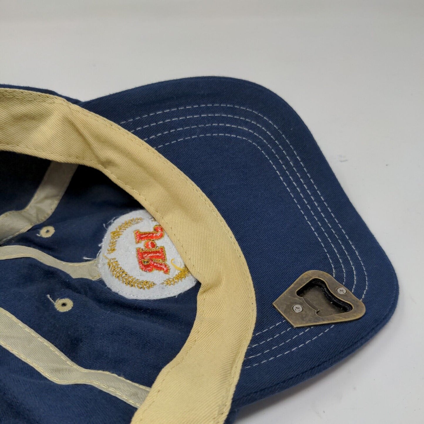 JR Cigars Men's Strapback Hat Blue Adjustable Embroidered Logo