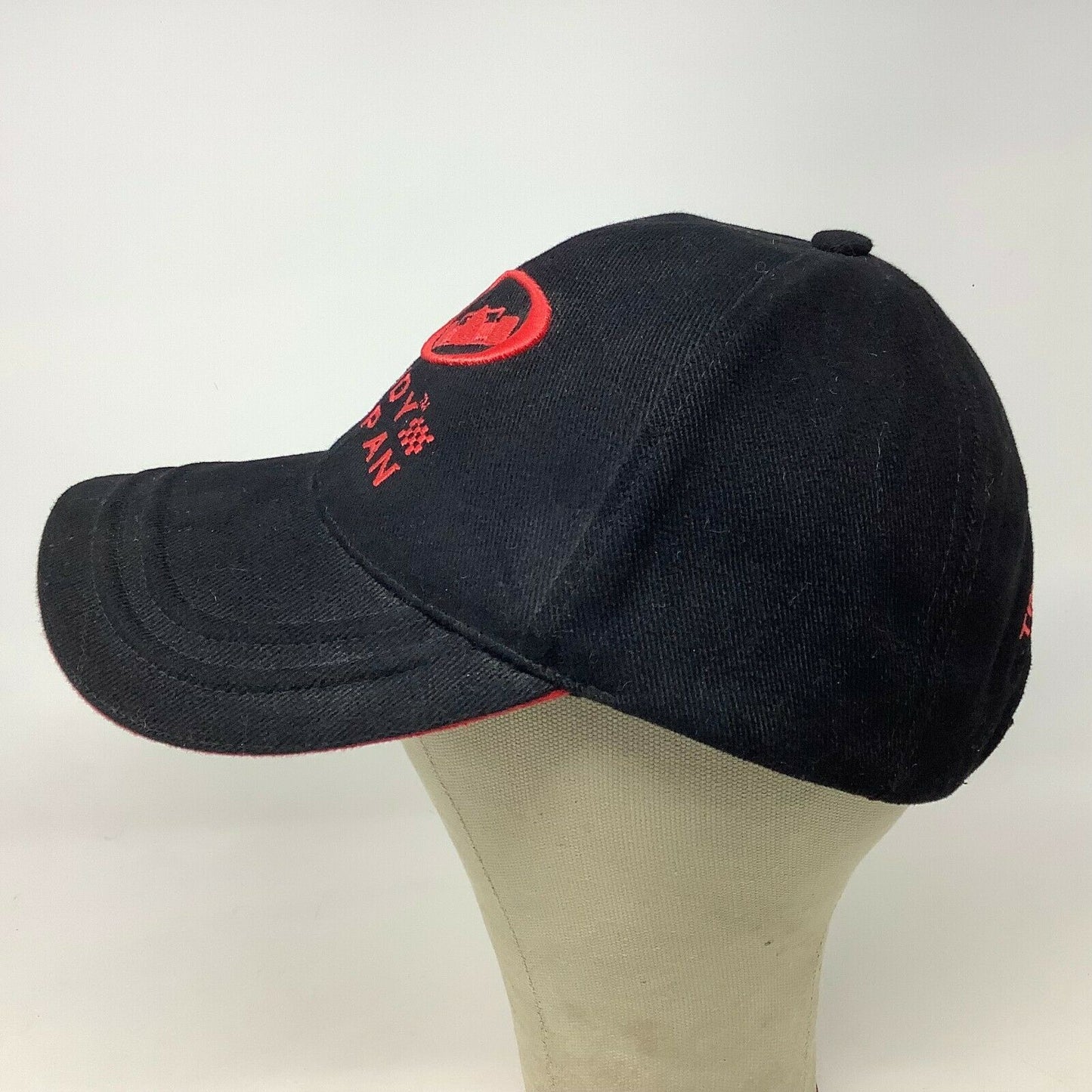 Rare Indy Japan Twin Ring Motegi Hat Black Strapback Red & Black Embroidered