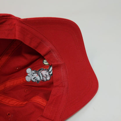 Disney Store Strapback Hat Red One Size Embroidered Mickey Mouse Bling