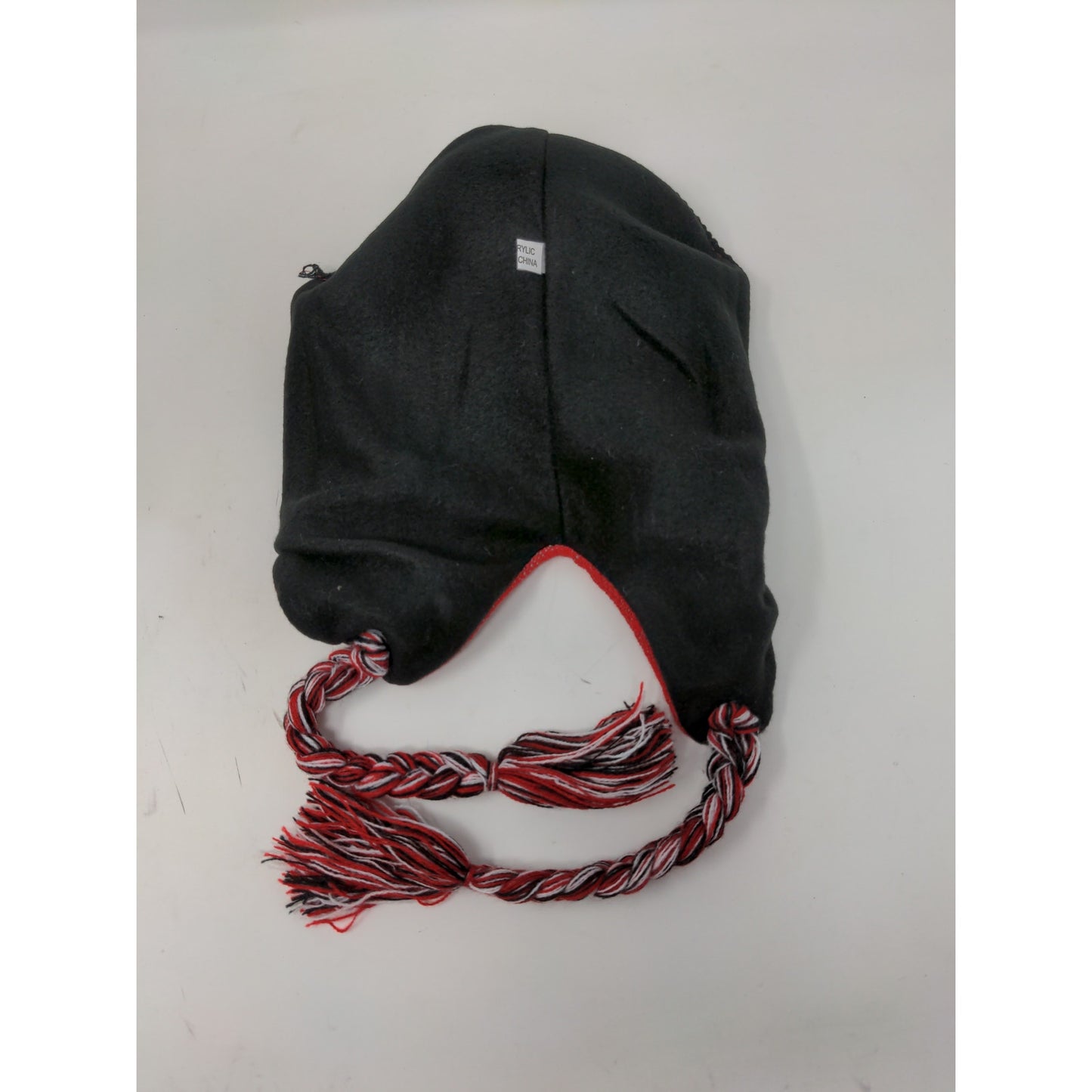 Miami Florida Beanie Hat 100% Acrylic Red & White W/Pom Pom and Strings