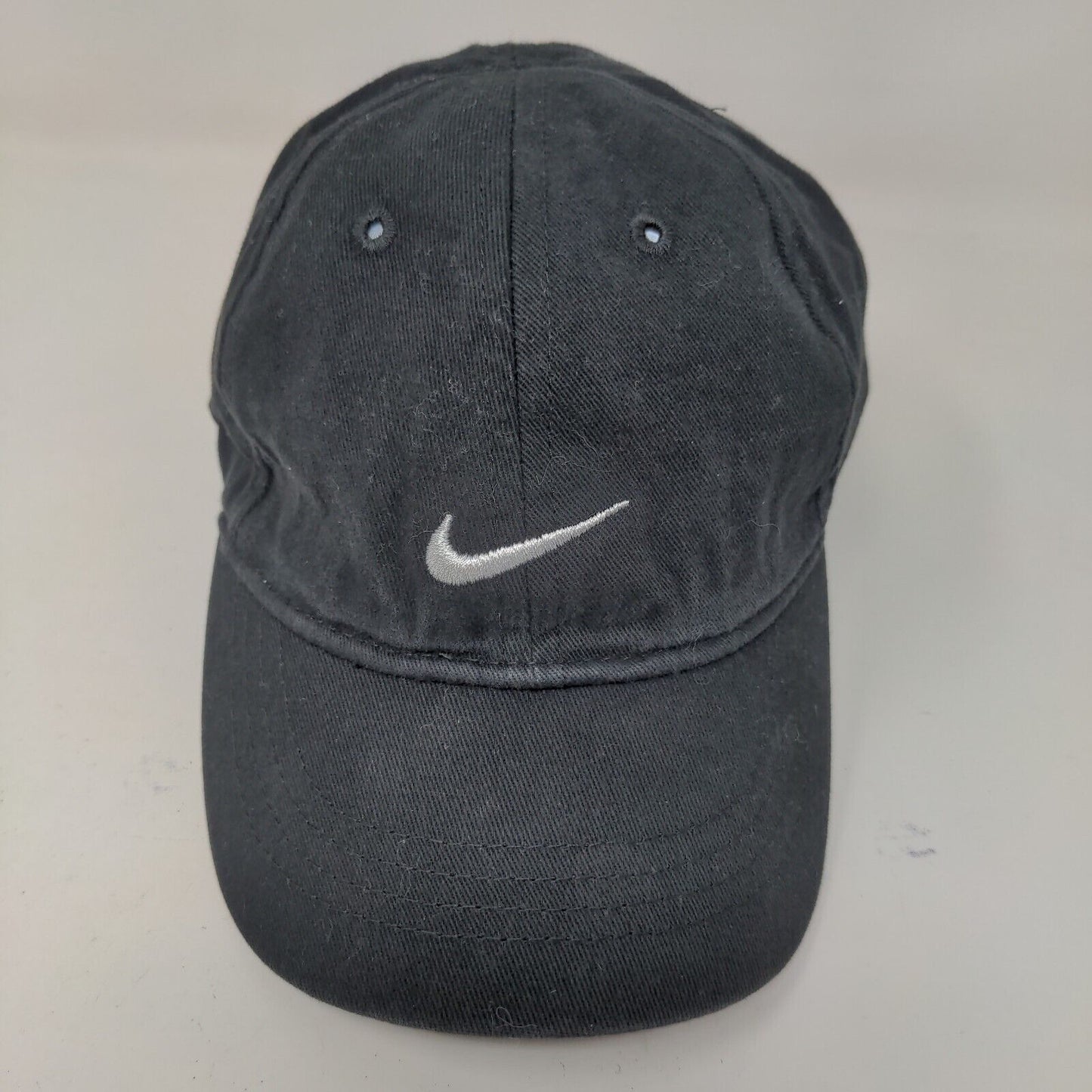 Nike Baby Infant Strapback Hat Black Swoosh Logo Embroidered 100% Cotton