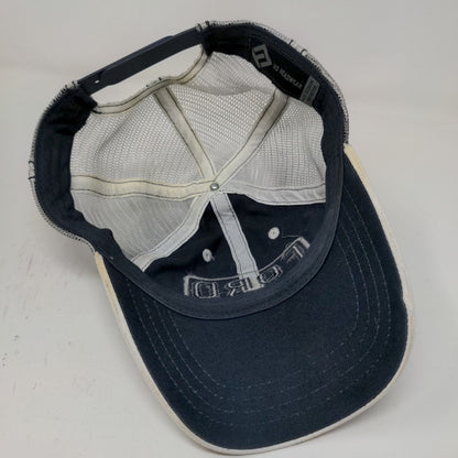 Ford Mens Meshback Snap Back Hat Blue White Embroidered Logo